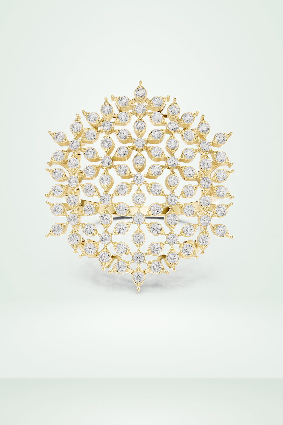 Diamond Floral Cluster Ring