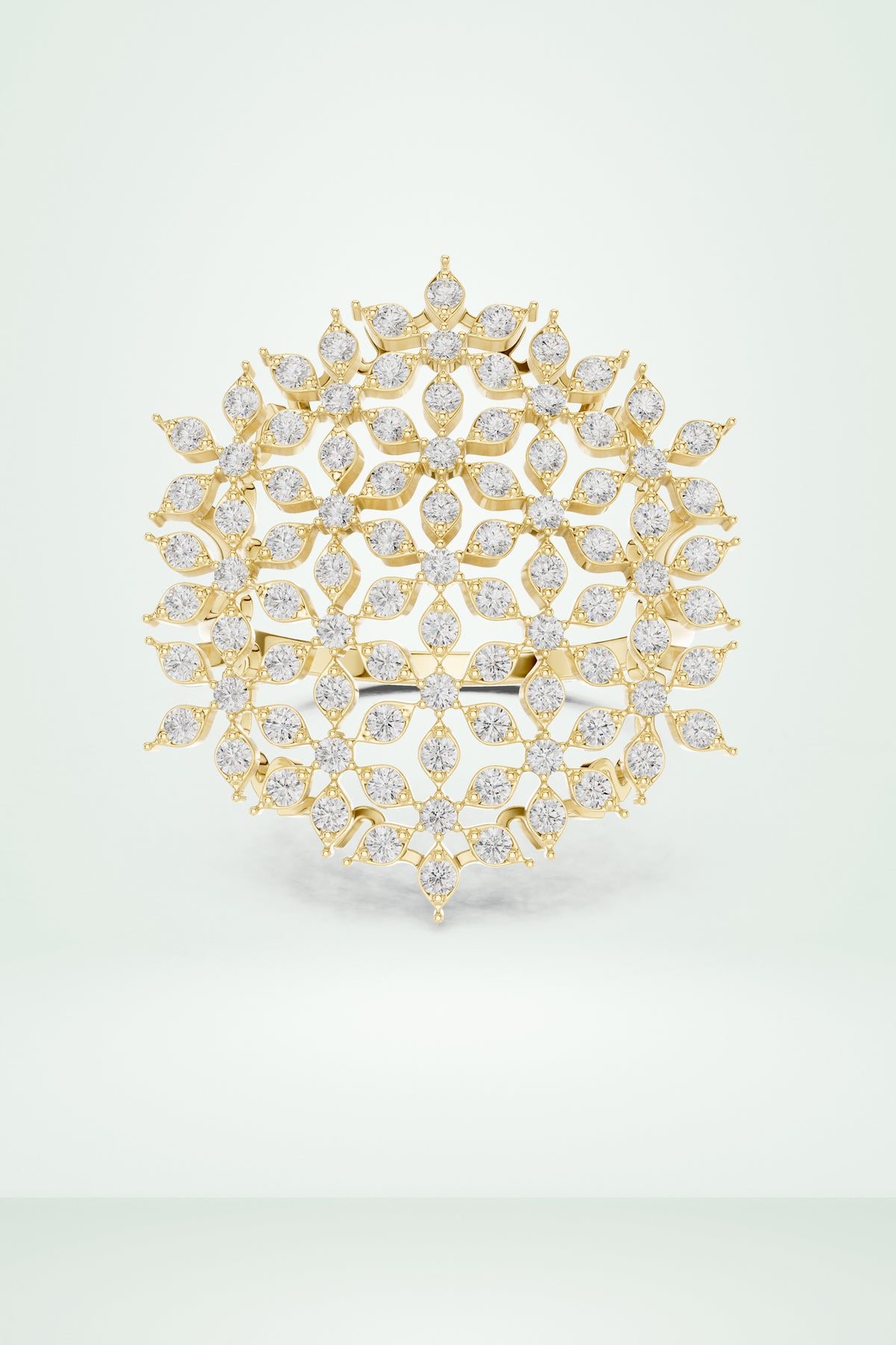 Diamond Floral Cluster Ring
