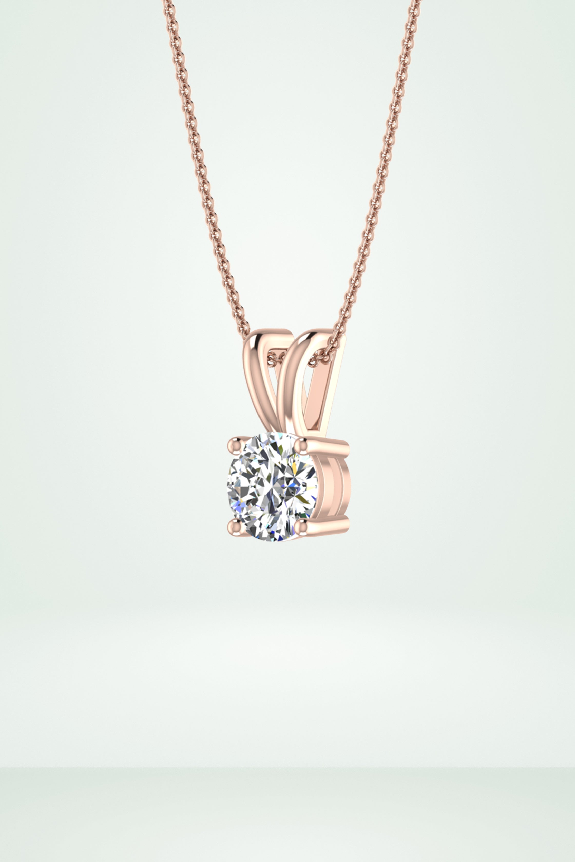 Riaagh Classic 4 Prong Round Solitaire Pendant