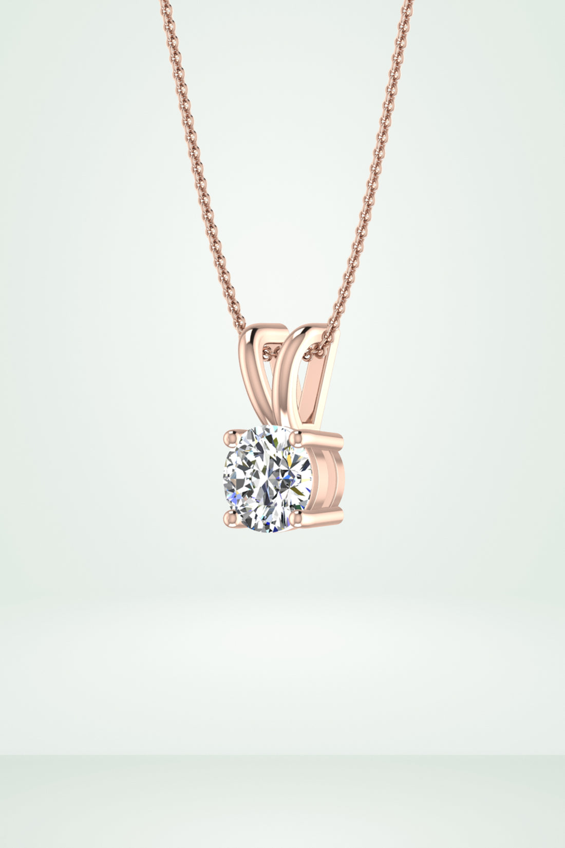 Riaagh Classic 4 Prong Round Solitaire Pendant