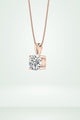 4 Prong 1ct Round Shape Solitaire Pendant