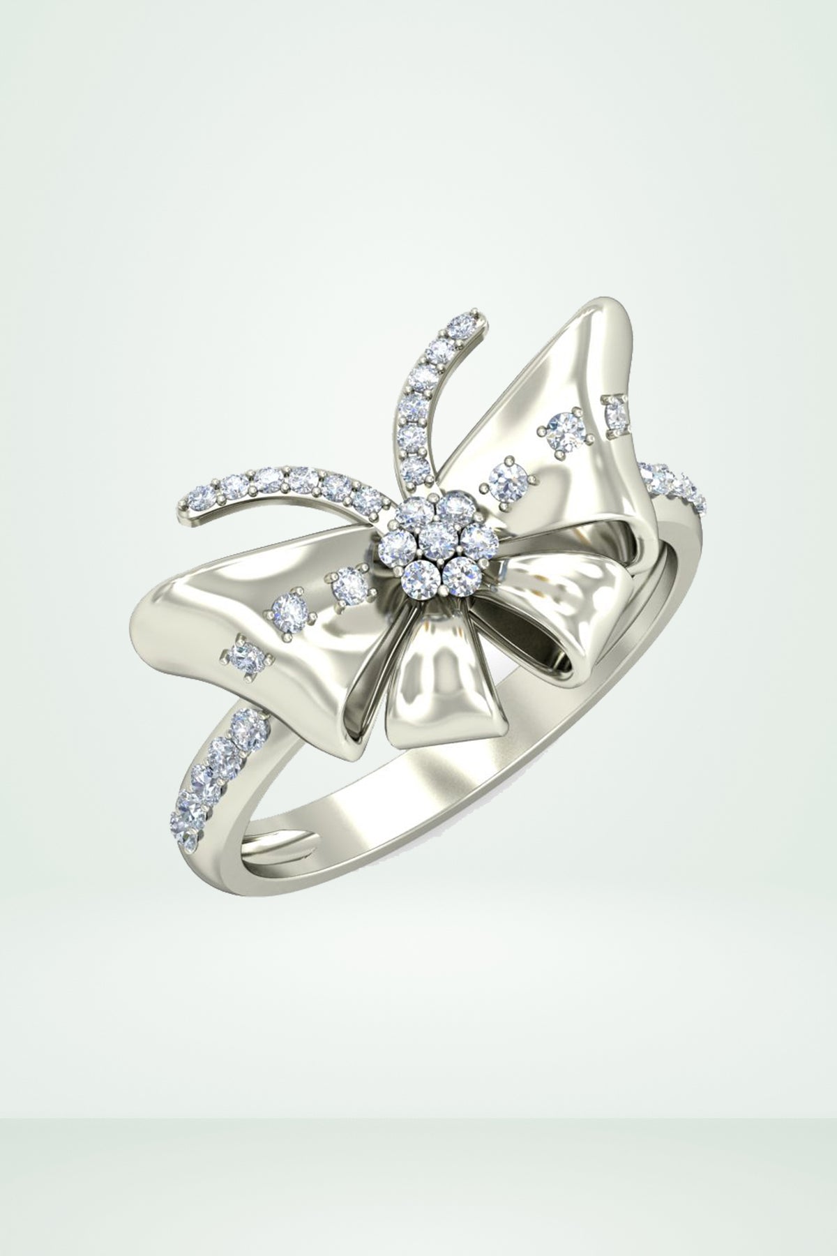 Butterfly Design Diamond Ring