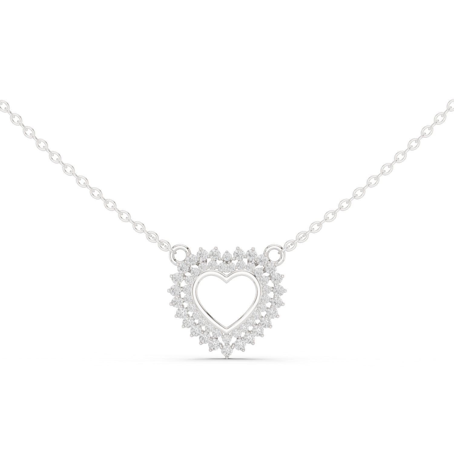 Romantic Diamond-Accent Heart Pendant