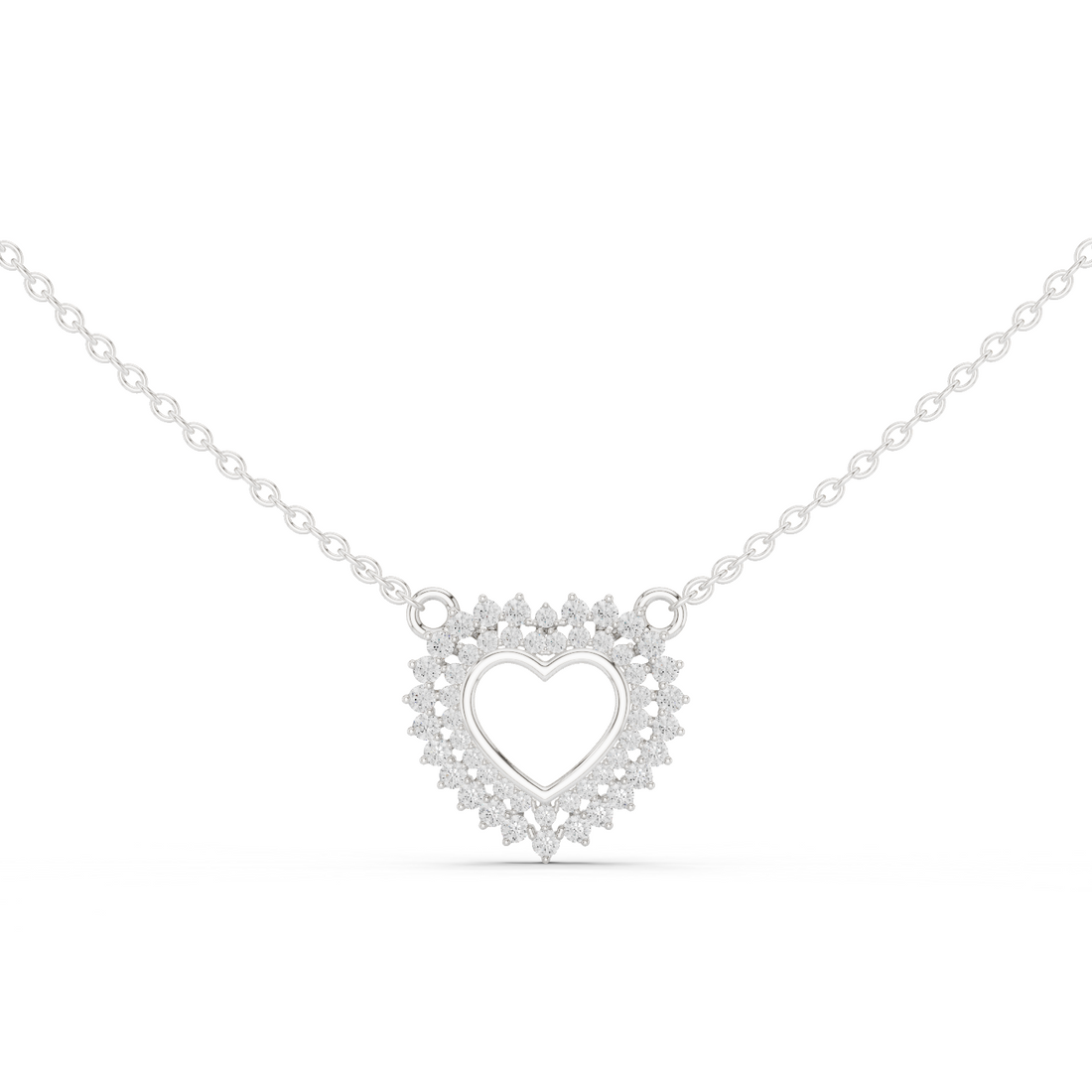 Romantic Diamond-Accent Heart Pendant