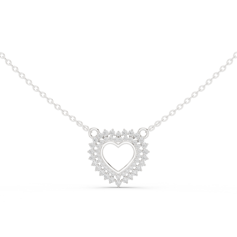 Romantic Diamond-Accent Heart Pendant