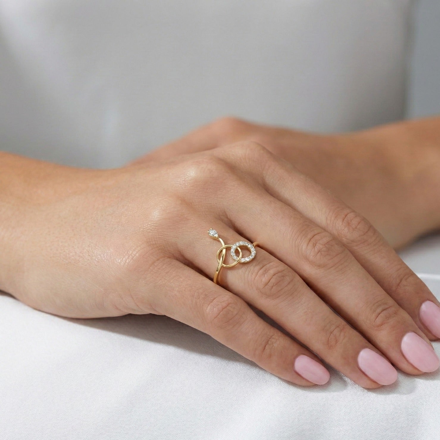 Knot Style Diamond Ring