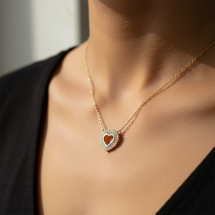 Romantic Diamond-Accent Heart Pendant