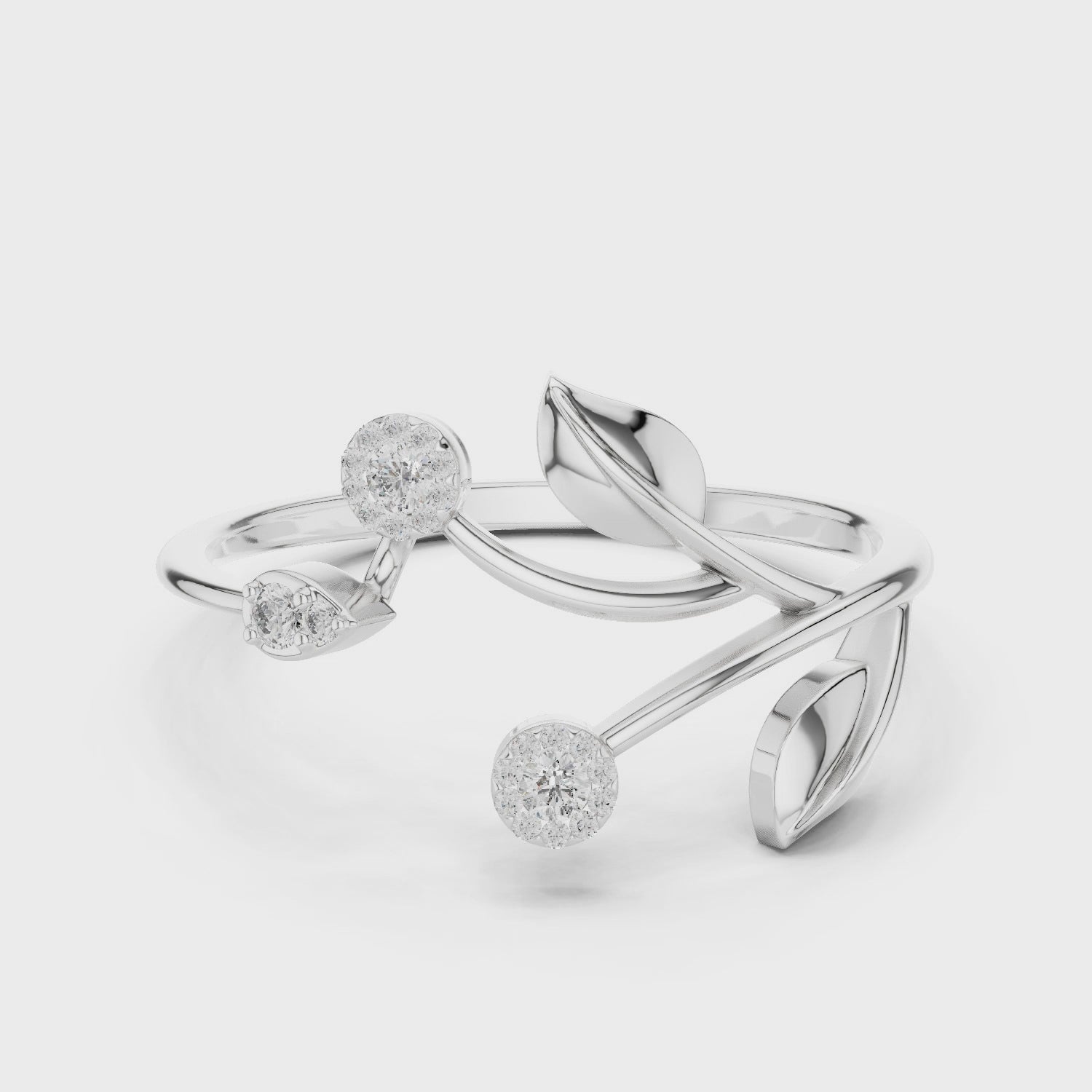 Floral Branch Diamond Ring