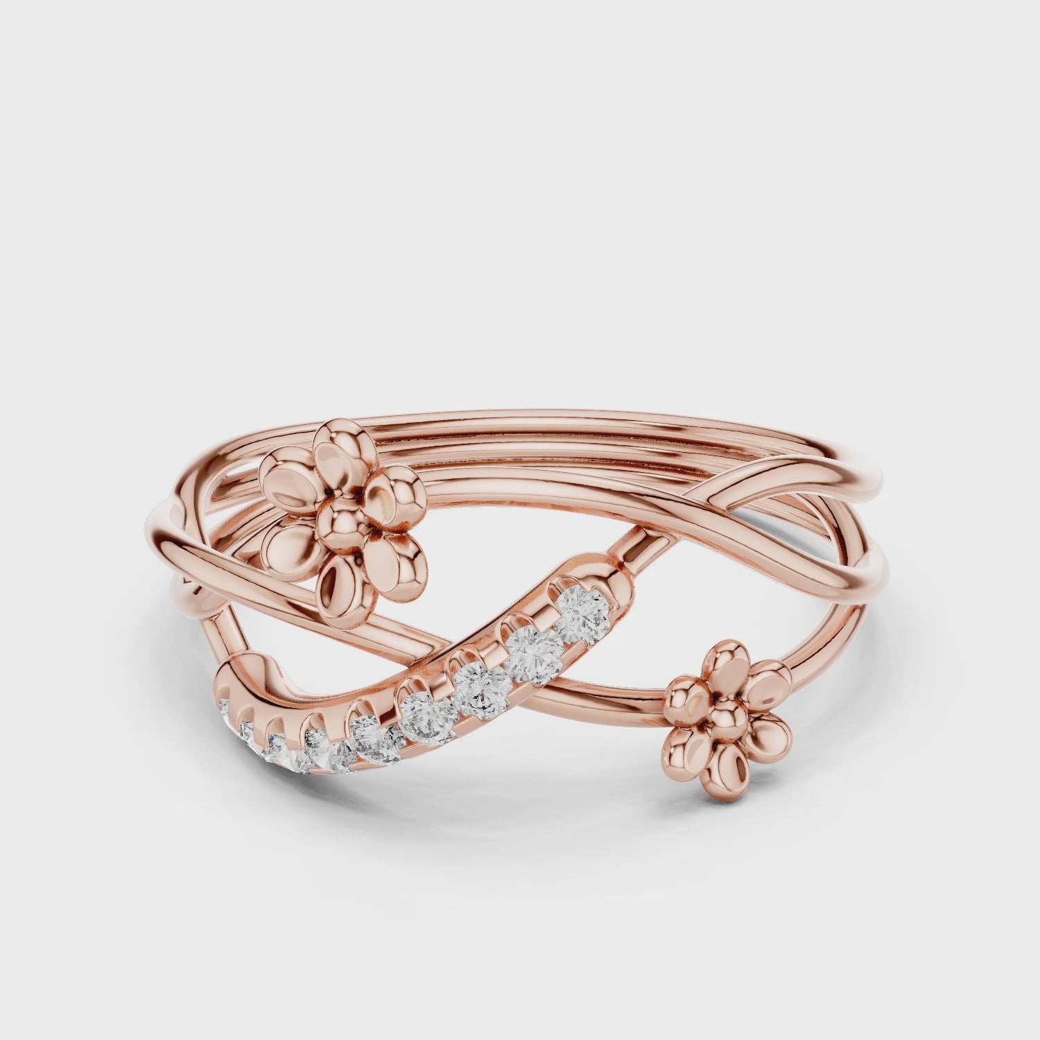 Blooming Curve Diamond Ring