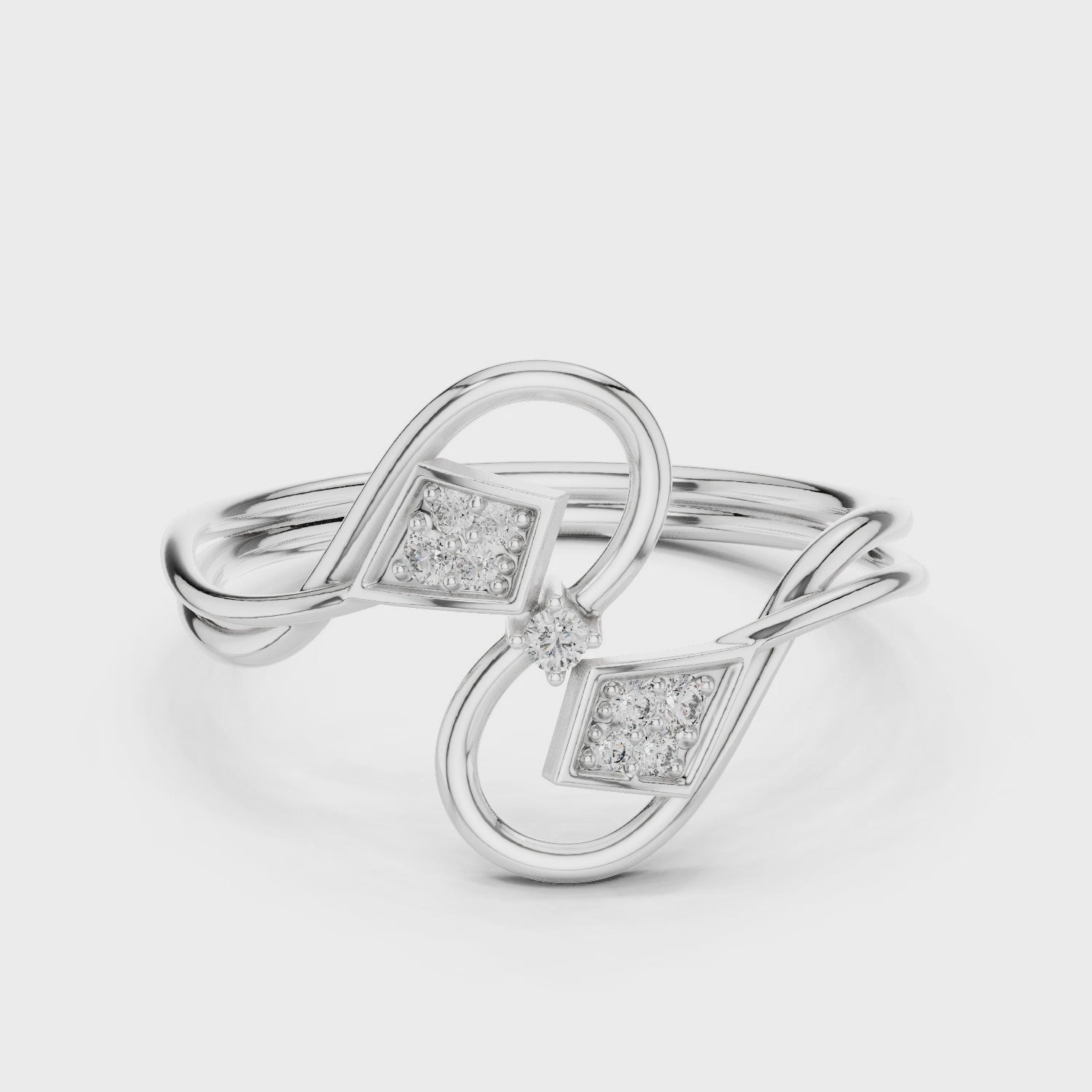 Infinity Swirl Diamond Ring