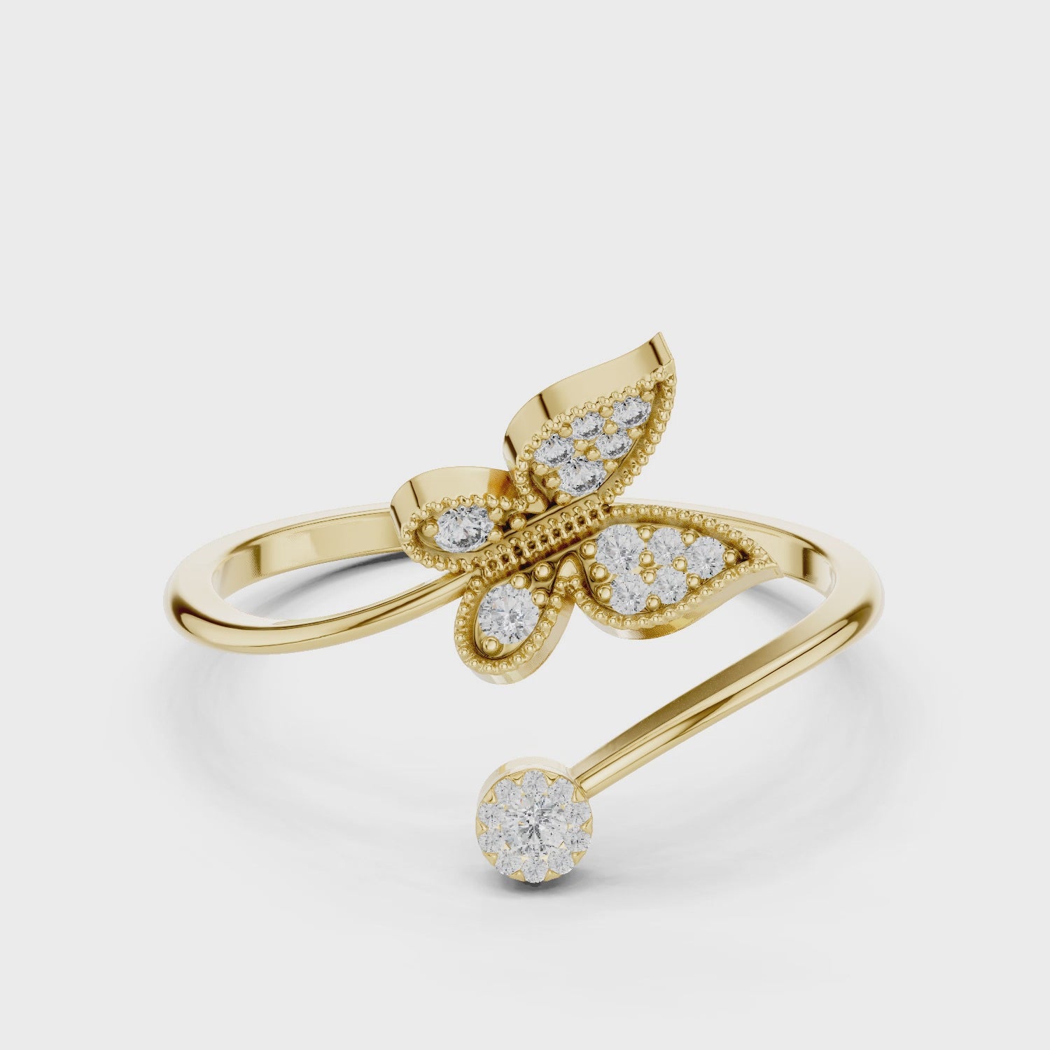 Butterfly Sparkle Diamond Ring