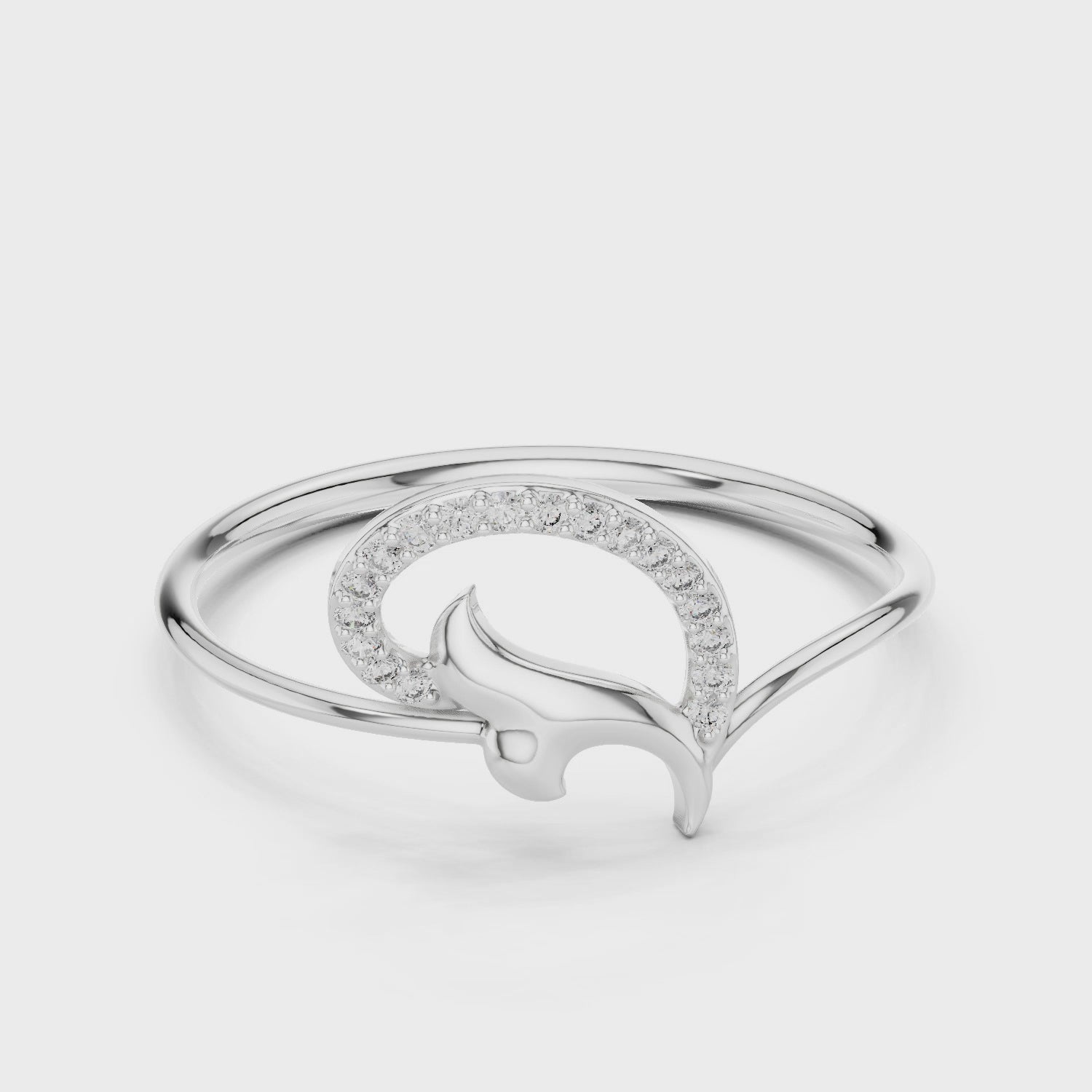 Golden Leaf Twist Diamond Ring