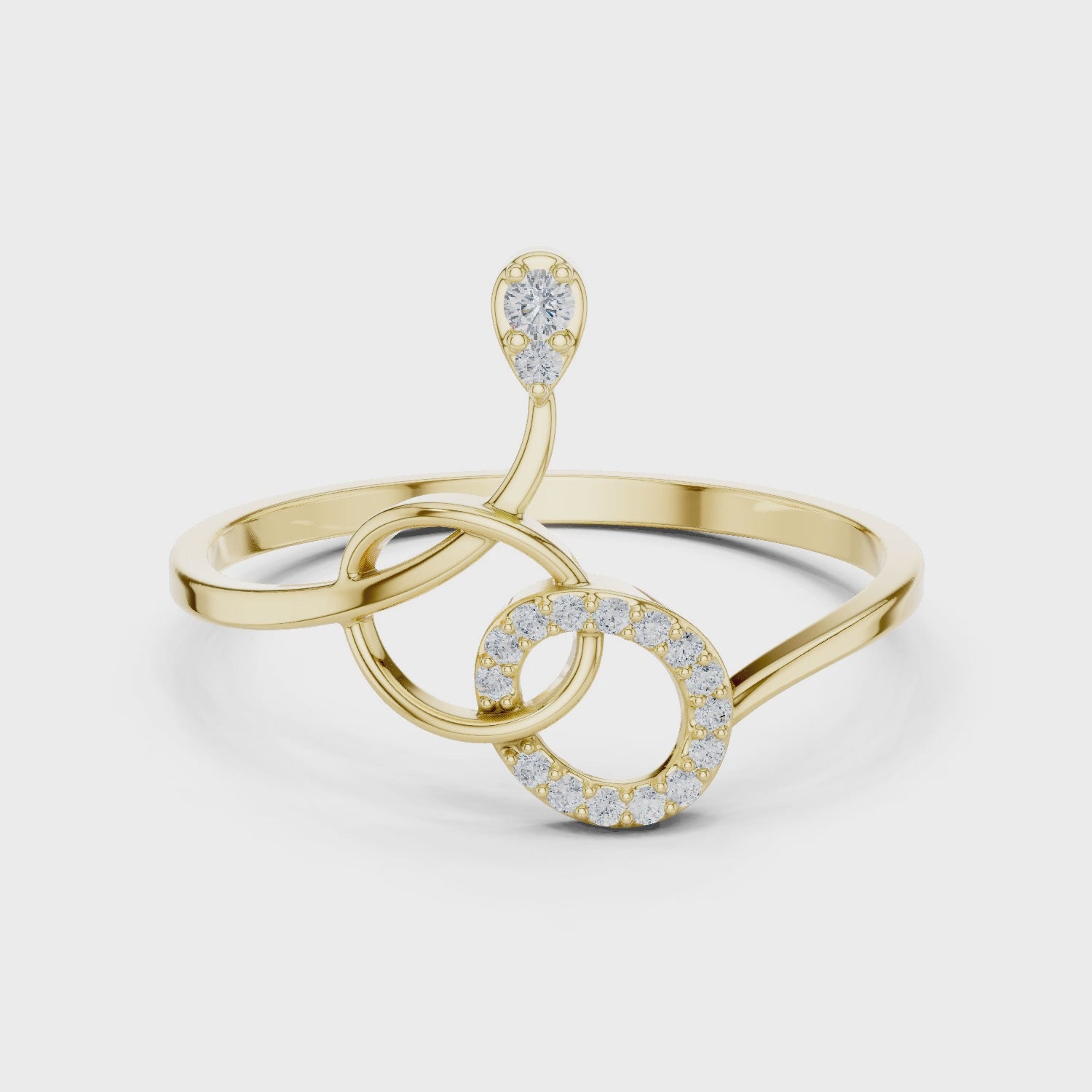 Knot Style Diamond Ring