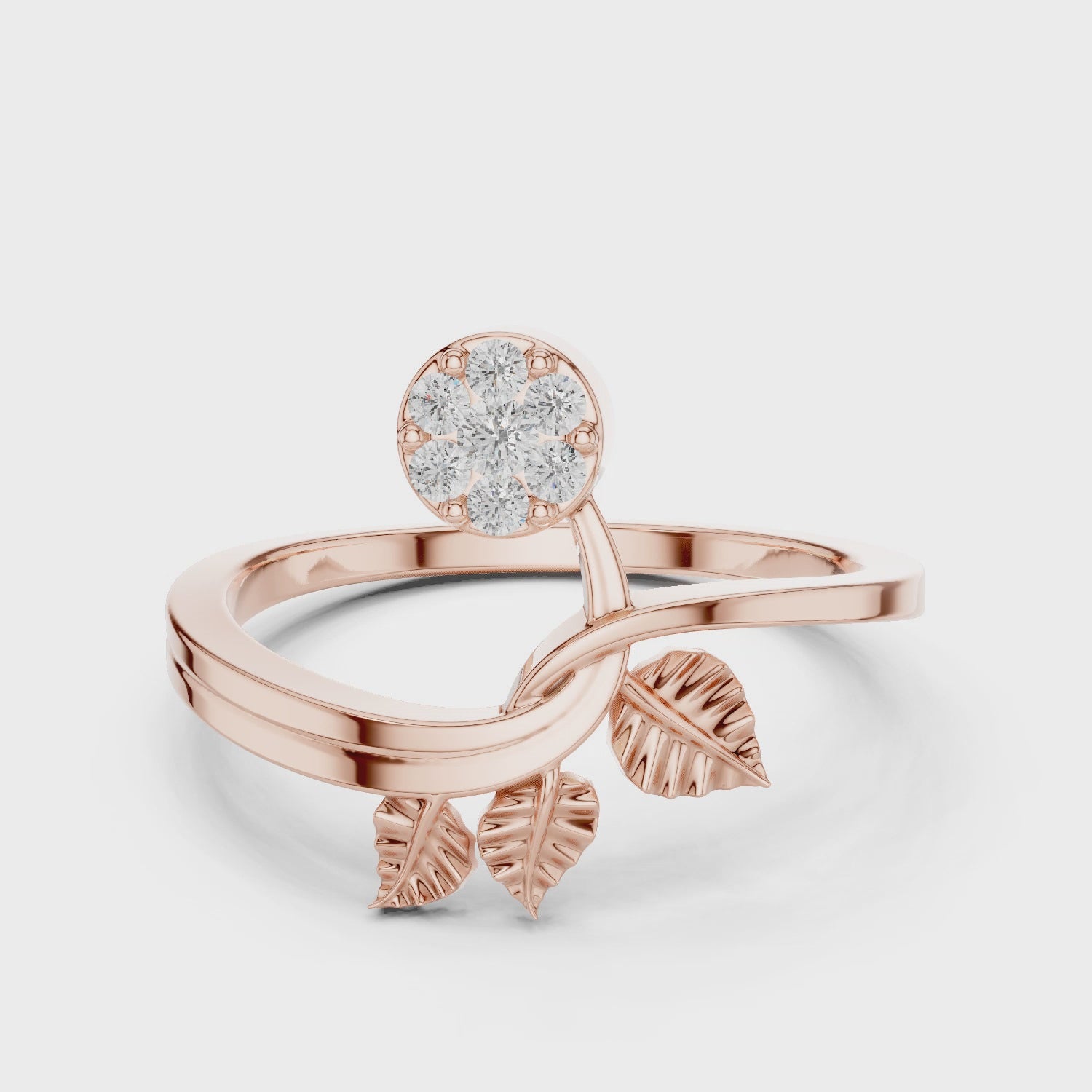 Diamond Floral Wrap Ring