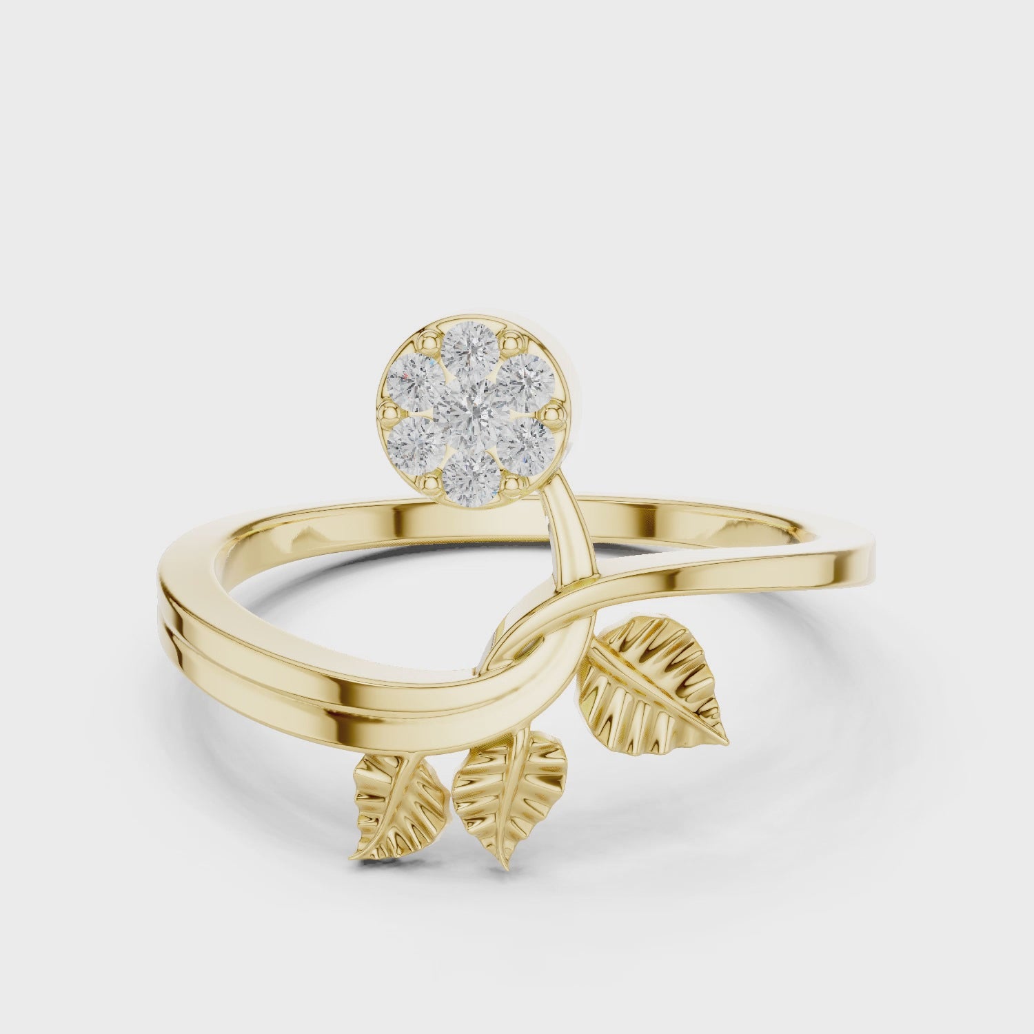 Diamond Floral Wrap Ring