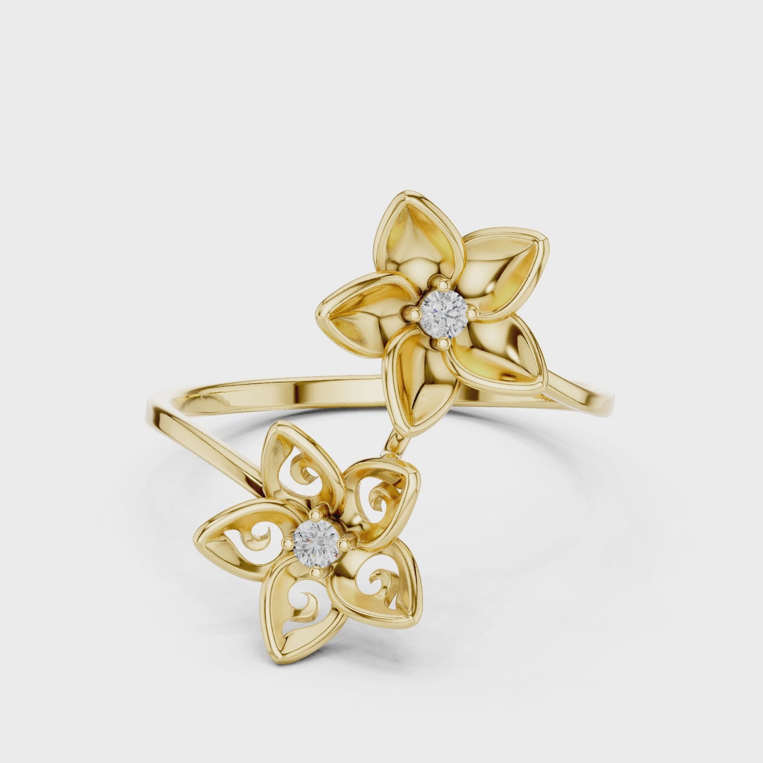 Blossom Dual-Flower Ring