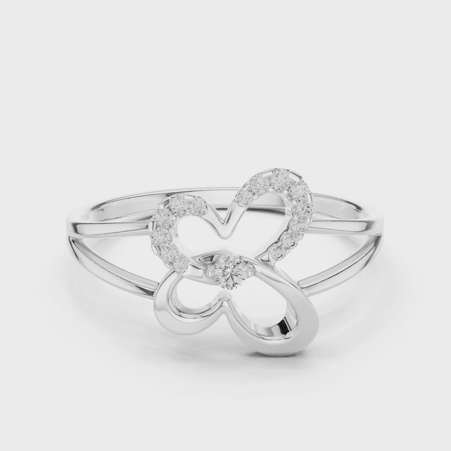 Sparkling Butterfly Diamond Ring
