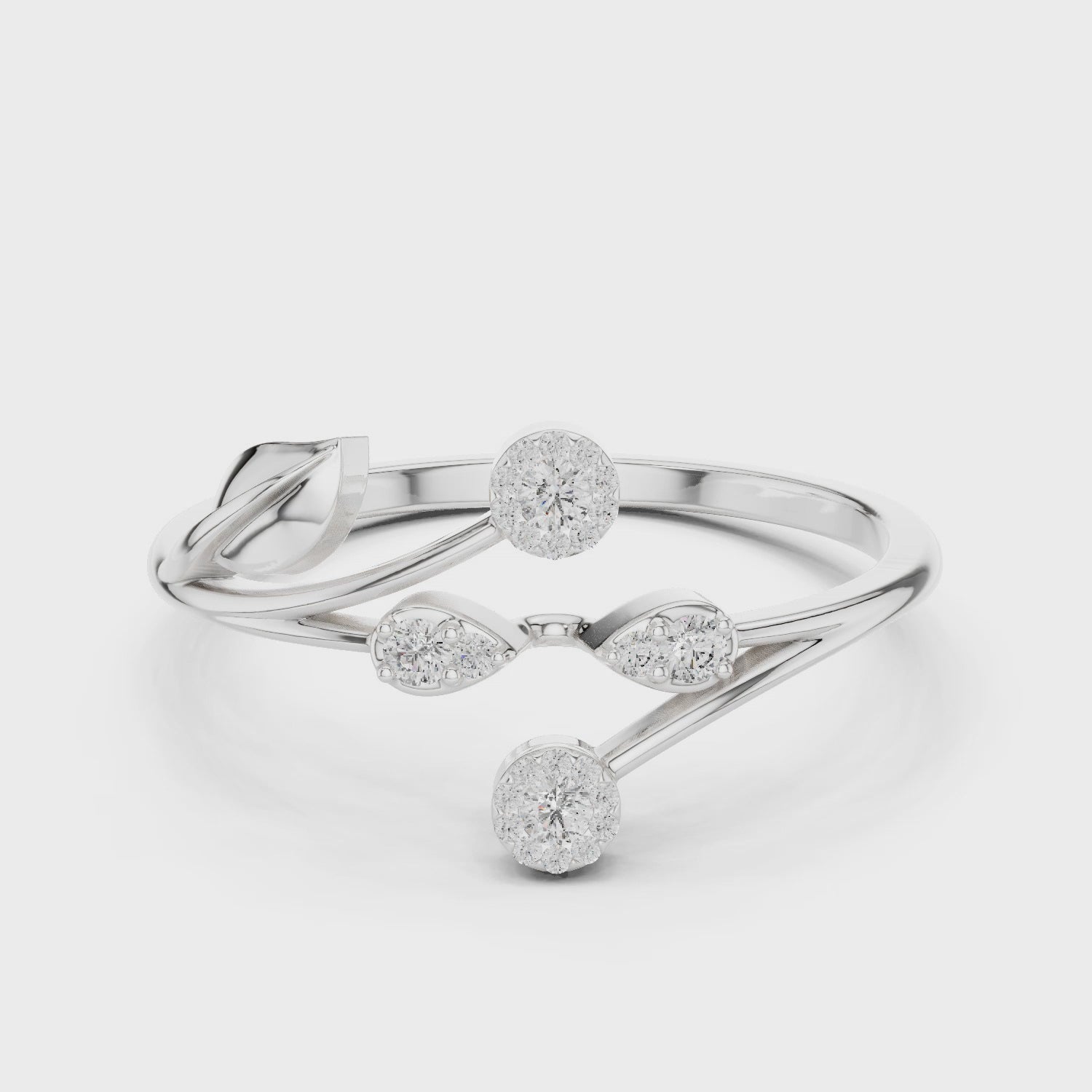 Floral Cluster Diamond Ring
