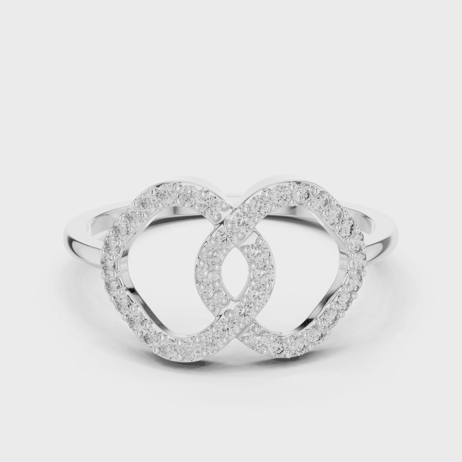 Horizontal Infinity Sign Diamond Ring
