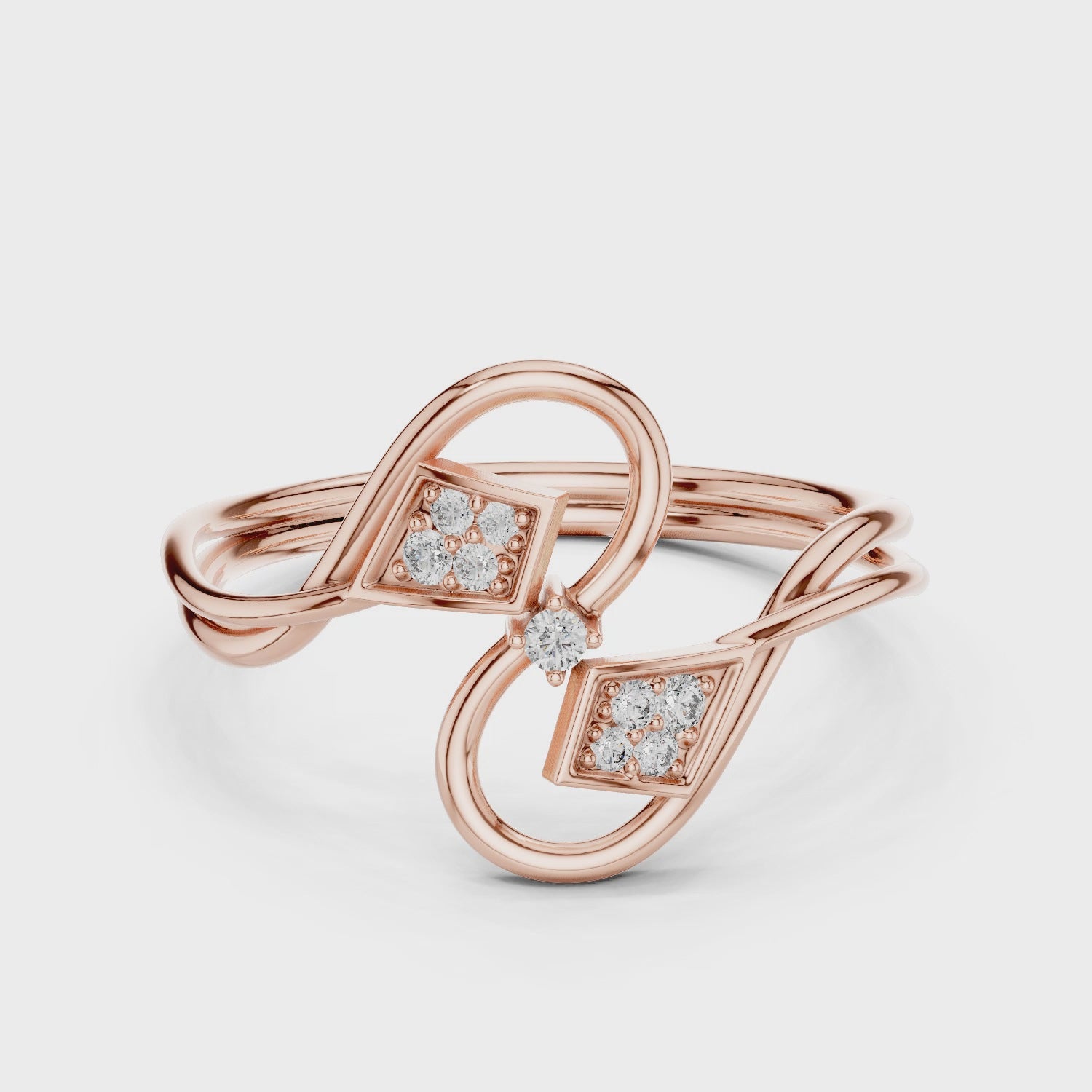 Infinity Swirl Diamond Ring