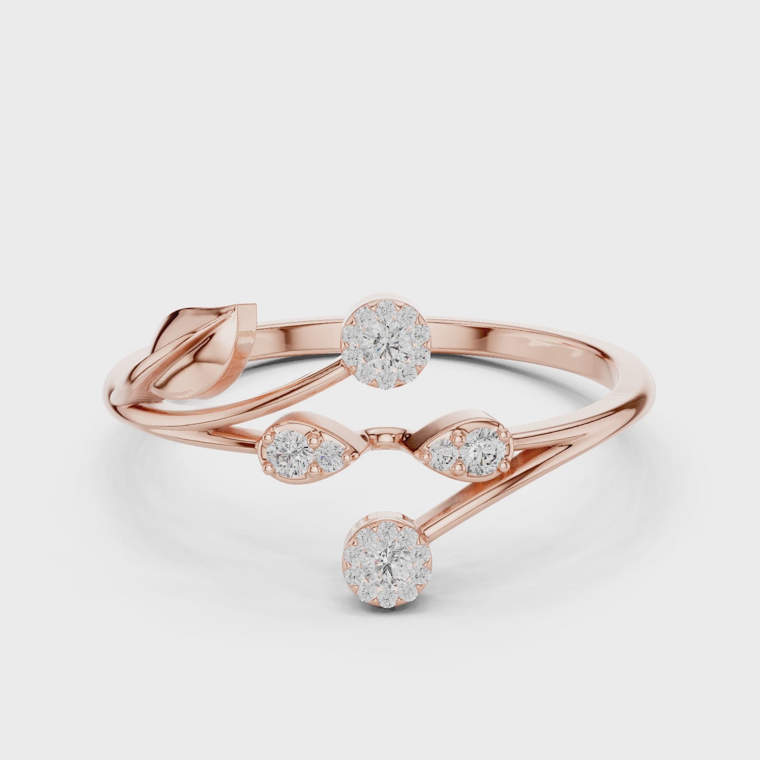 Floral Cluster Diamond Ring