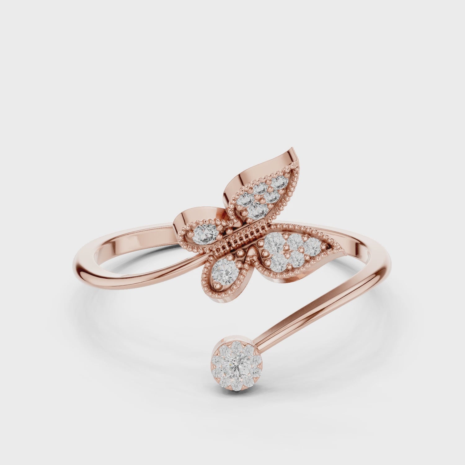 Butterfly Sparkle Diamond Ring