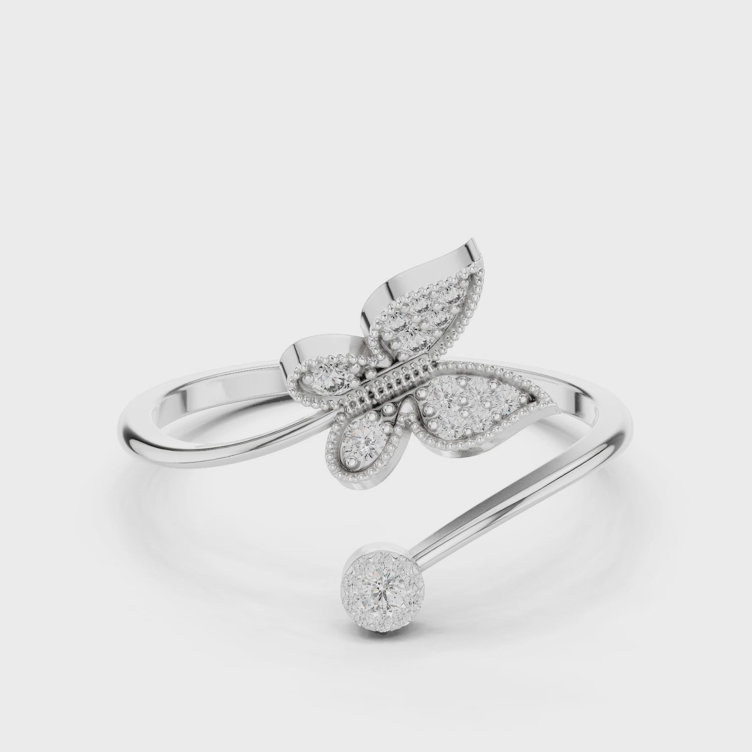 Butterfly Sparkle Diamond Ring