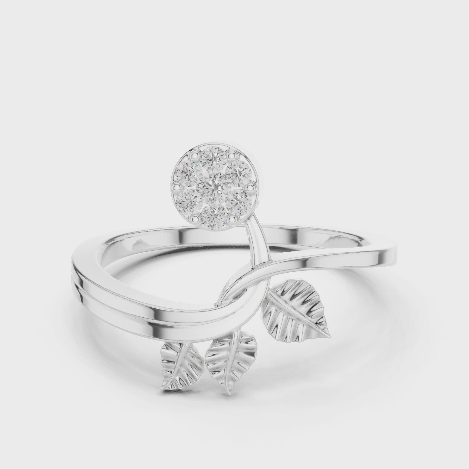 Diamond Floral Wrap Ring