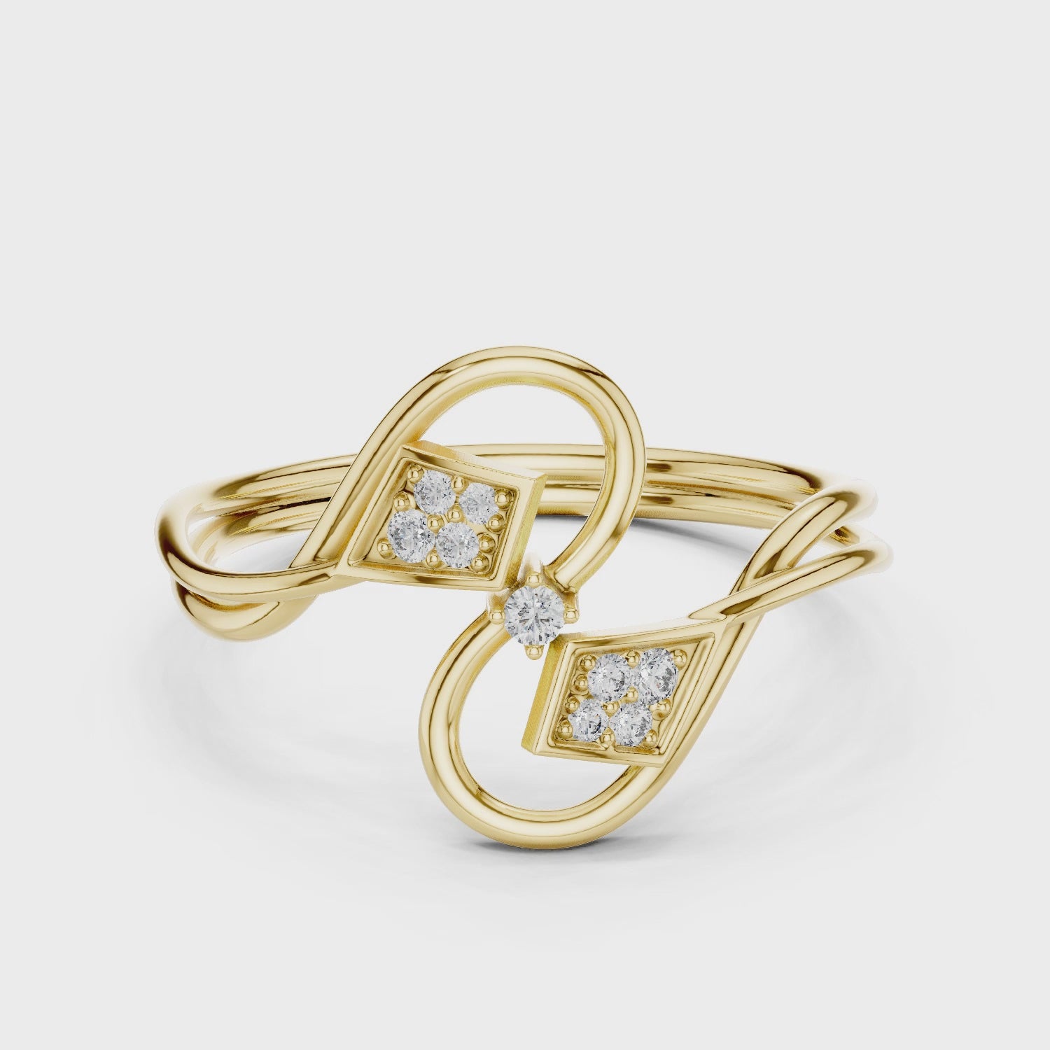 Infinity Swirl Diamond Ring