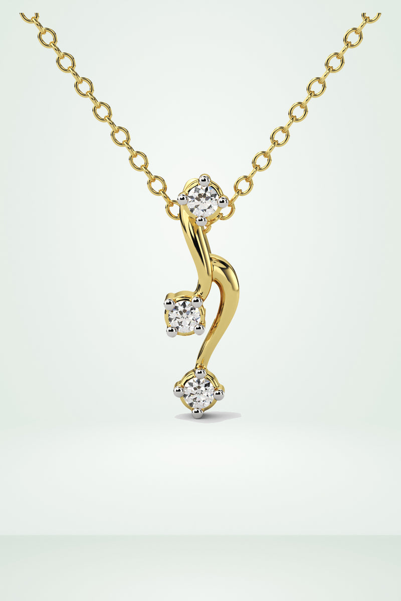 Trio Diamond Charm Pendant