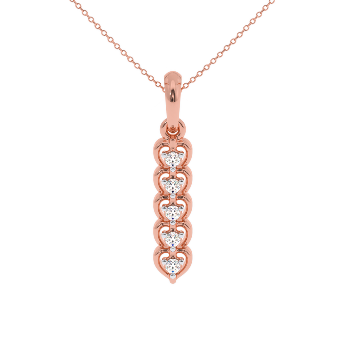 Round channel set diamond ladies vertical bar pendant buy jewelry gift shop now