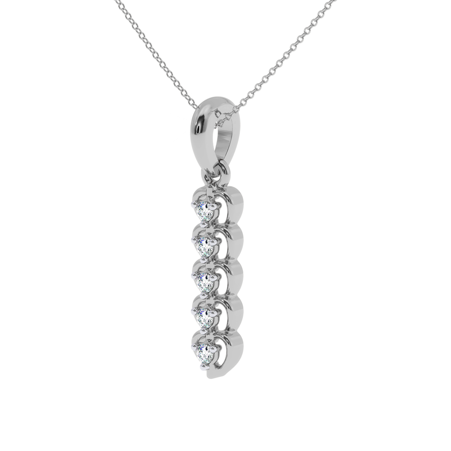 Stylish diamond vertical bar jewelry for her
