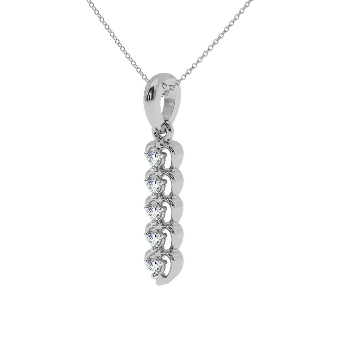 Stylish diamond vertical bar jewelry for her
