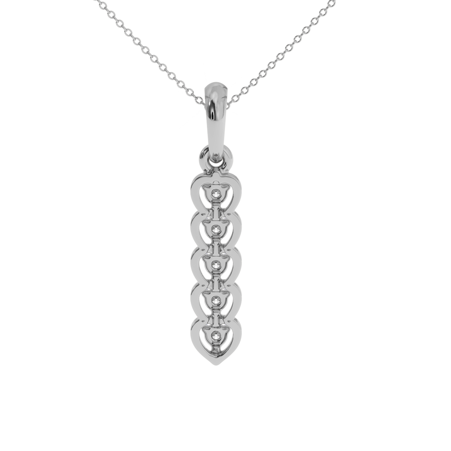 Fine jewelry round channel diamond pendant
