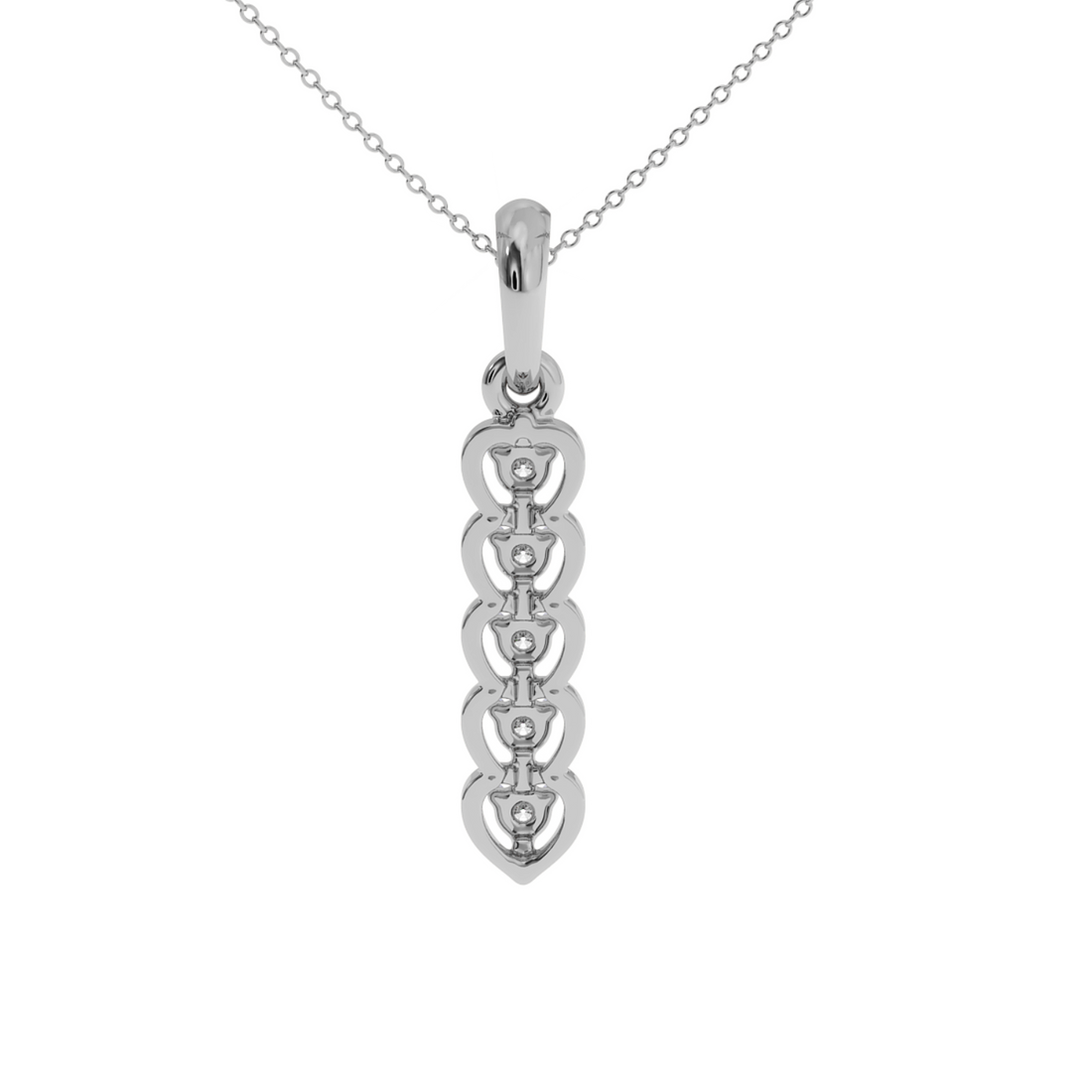 Fine jewelry round channel diamond pendant
